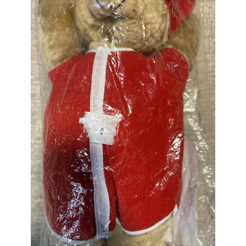 Vintage Christmas Bear Snoozy Sleeper Animated Plush Sealed New Old Stock 80s
